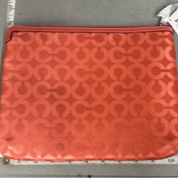 NWT Coach Signature Coral Tablet Sleeve Coral - Picture 1 of 4